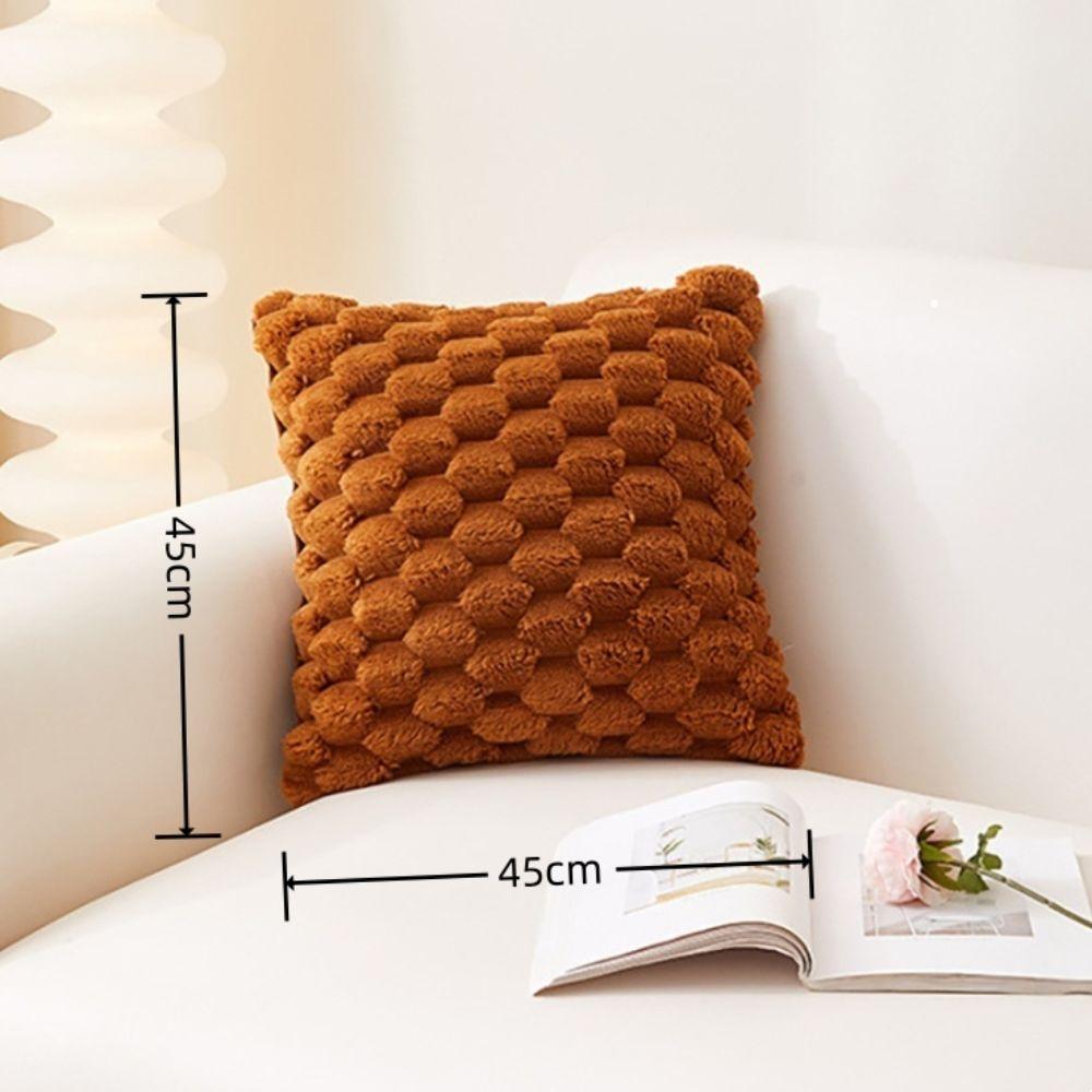 Woven Snowflake Velvet Pillow Cover Comfortable Pillow Core Protection  Living Room