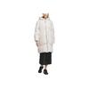 Adidas Originals Three Stripes Series Warm Comfortable Casual Solid Color Long Sleeve Down Jacket Women Outerwear White JD3785