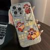 Durable Cartoon Feather Yarn Case for Apple 17 Pro Max/16/15/14 Pro/13/11 - God of Wealth Princess Design