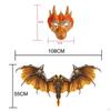 Adult Dragon Halloween Cosplay Costume Wing Mask Kit Dress Up Props Dinosaur