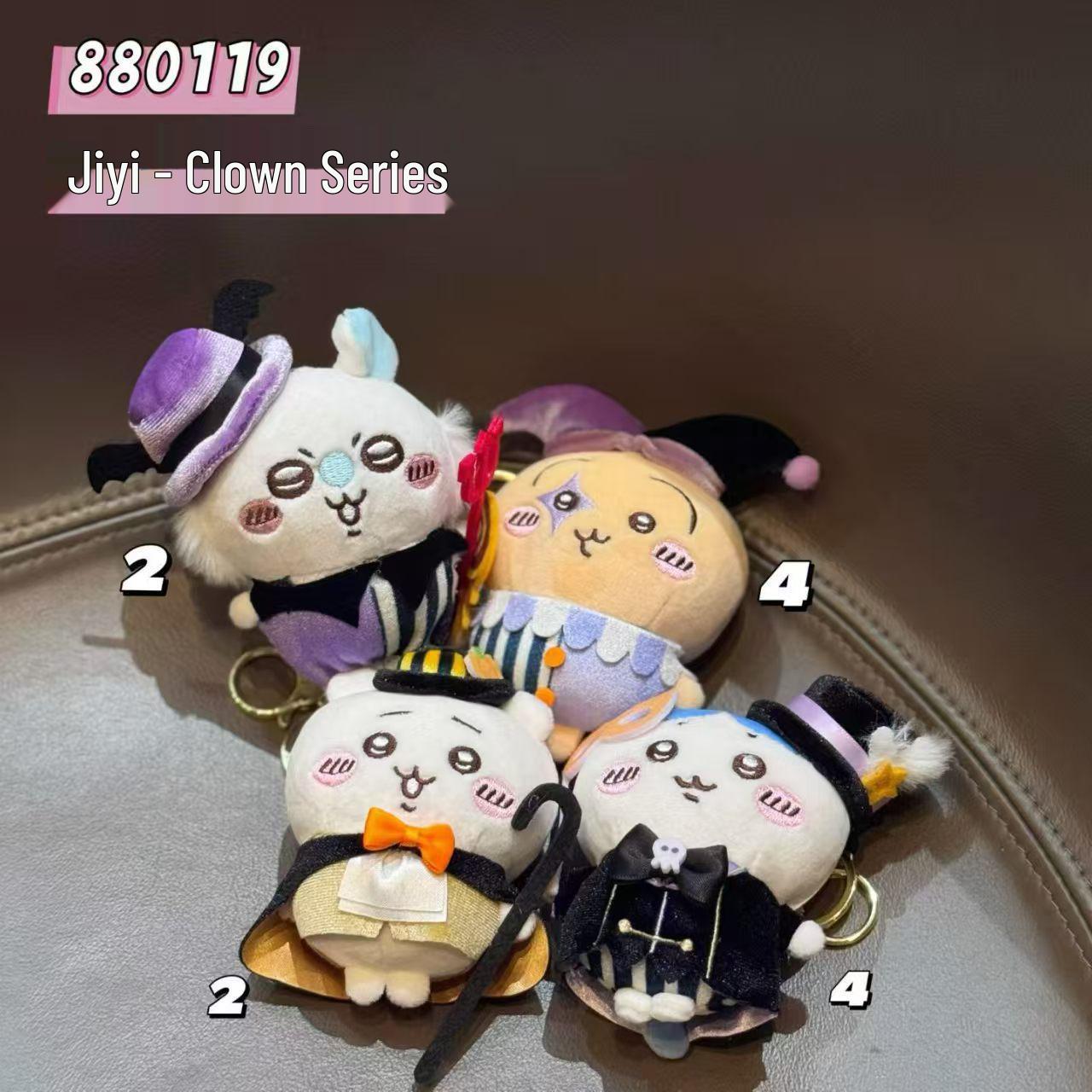 Fantasy Circus Hachiware Clown Usagi Plush Keychain 12cm