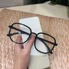 Large Frame Polygonal Blue Light Blocking Glasses with Clear Lenses for Trendy Students