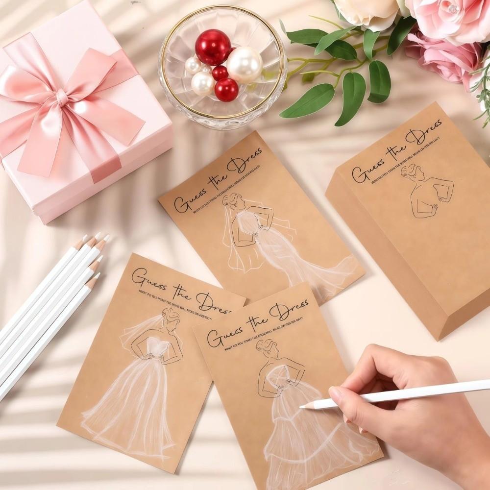 20 PZ Carte del Gioco Indovina l'Abito Matrimoniale Shower Divertenti Idee per Feste Forniture Per gli Invitati