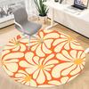 1 Stück runder Teppich mit Blumenmuster für das Büro, Indoor-Matte geeignet für Büro, unter Bürostühlen, Schlafzimmer, Wohnzimmer, Heimdekoration, Raumdeko