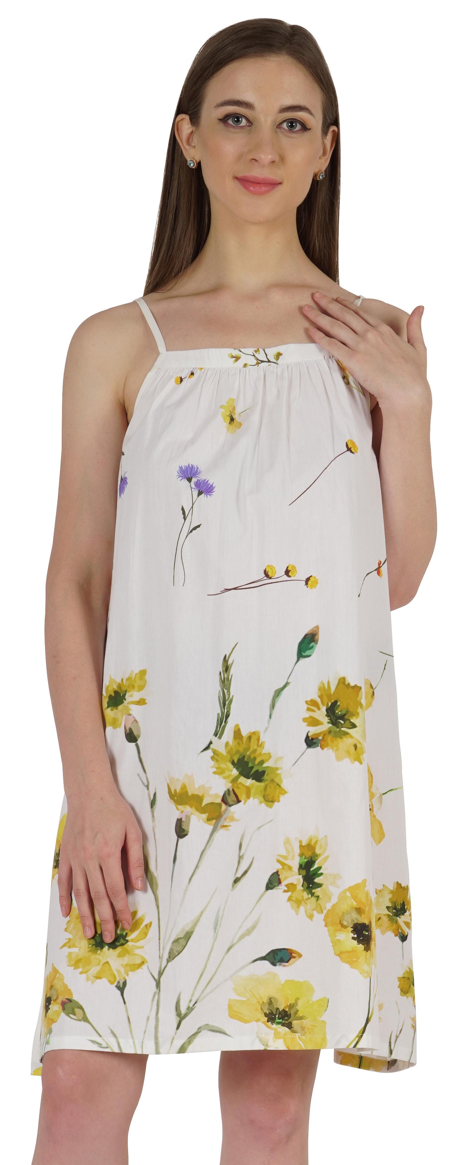 

Жіноча повсякденна сукня Bimba з принтом на бретельках Коротка літня сукня Сарафан XXL off білий колір