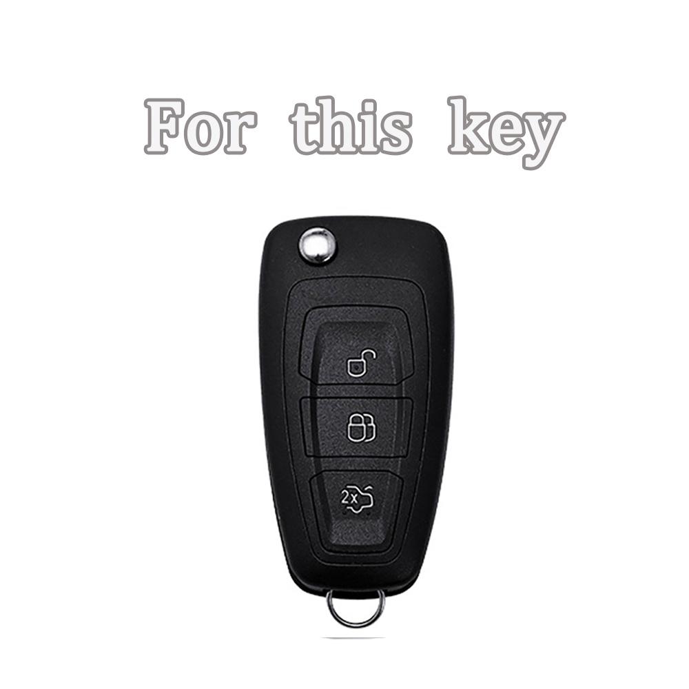 For Ford Ranger C-Max S-Max Focus Galaxy Mondeo Transit Tourneo Custom TPU Car Key Case Cover Auto Key Holder