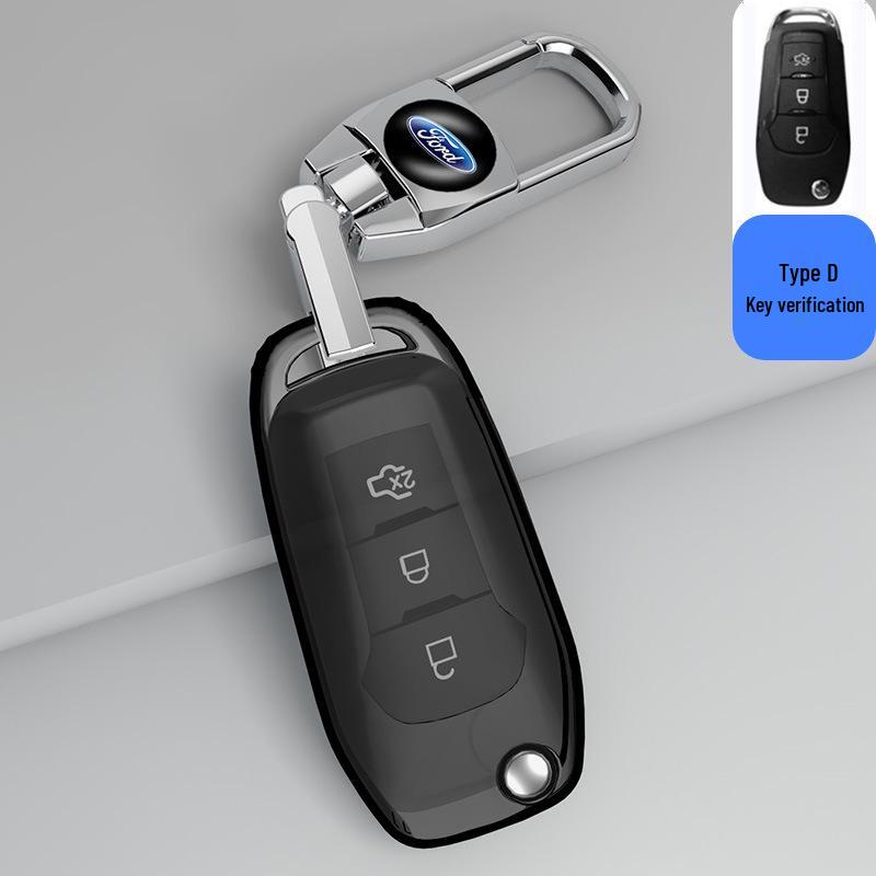 Ford Focus Key Case for Mondeo, Everest, Ecosport, Ranger - Transparent Shell for Men and Women