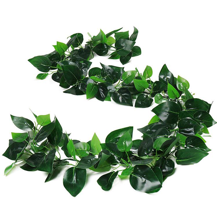 Green Leaf Rattan Grape Decorative Artificial Vine for Balcony & AC Pipe Cover