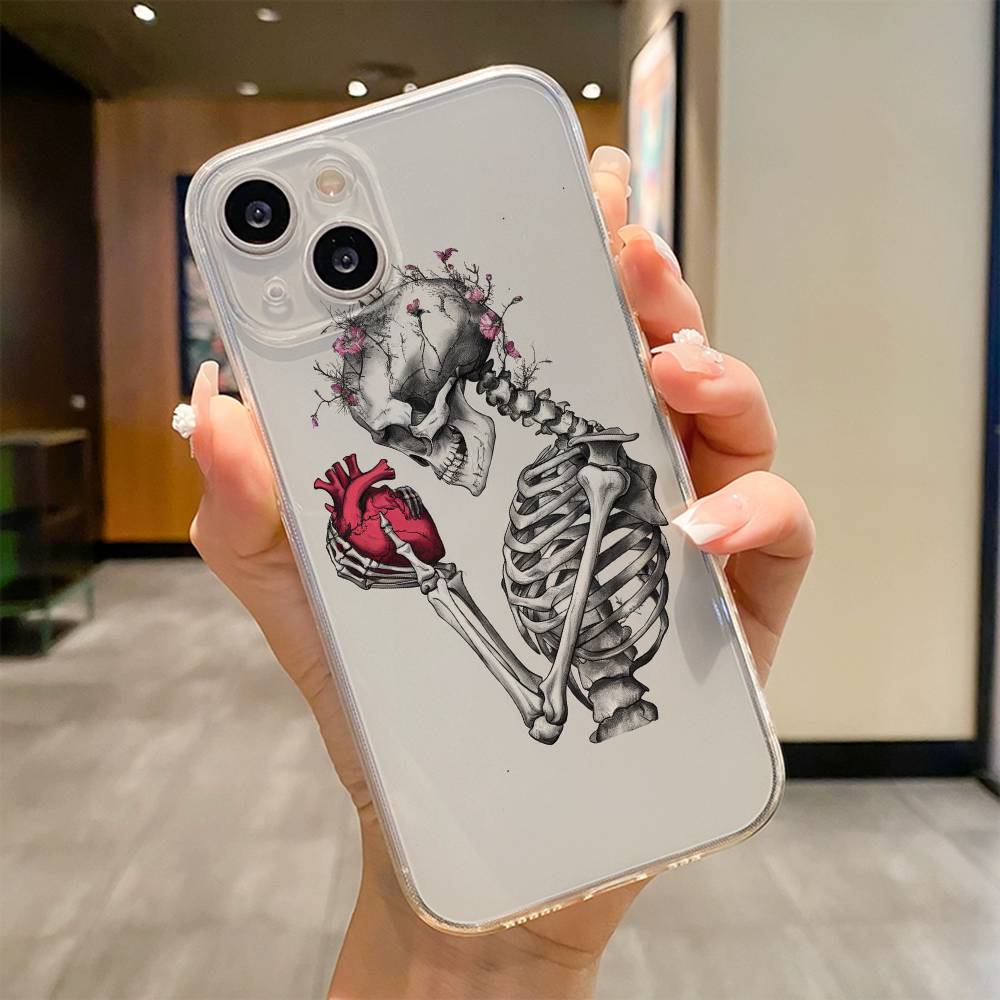 Skull Skeleton GrimReaper Phone Case For iPhone 17 16e 16 15 14 13 12 11mini Pro Max X XR XSMAX 8 7 Air Plus Soft Cover