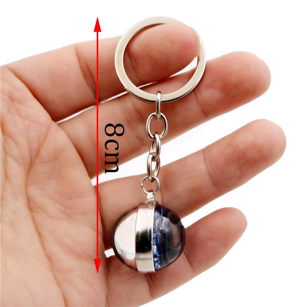 Holder Libra Scorpio Jewelry Leo Glass Ball 12 Constellation Zodiac Keychain Keychain Key Rings