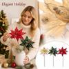 Christmas Tree Decoration, 32 Pcs Artificial Christmas Flowers for Holiday Scene Decor