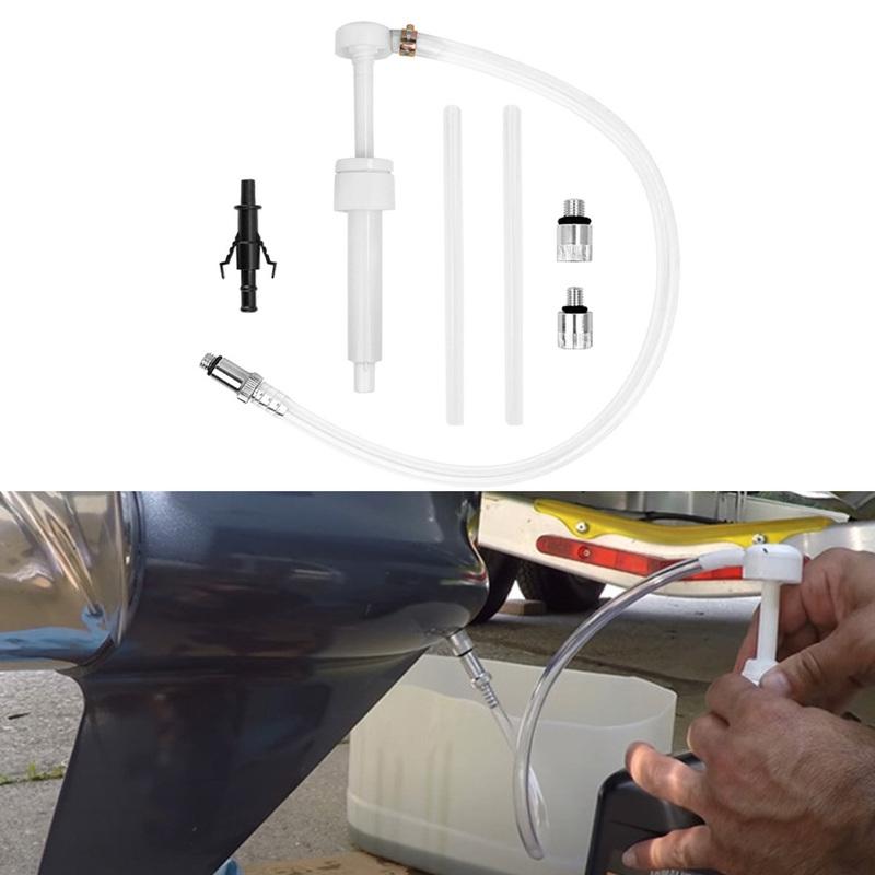 8CC Gear Oil Pump Featuring 38 Inch Hose and 8 Mm 10 Mm Adapters for Motor Cleaning and Oil Extraction On For Ships and Vehicles