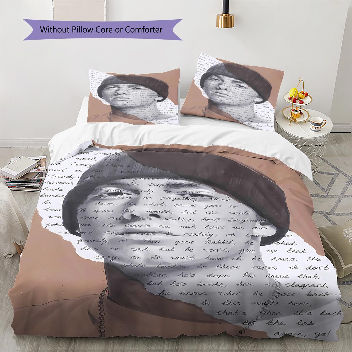 

Постельное белье с узором Эминема, Комплект с одеялом, Пододеяльник, Наволочка, Домашний подарок на день рождения (1 пододеяльник + 2 наволочки, без наполнителя) 135x200cm