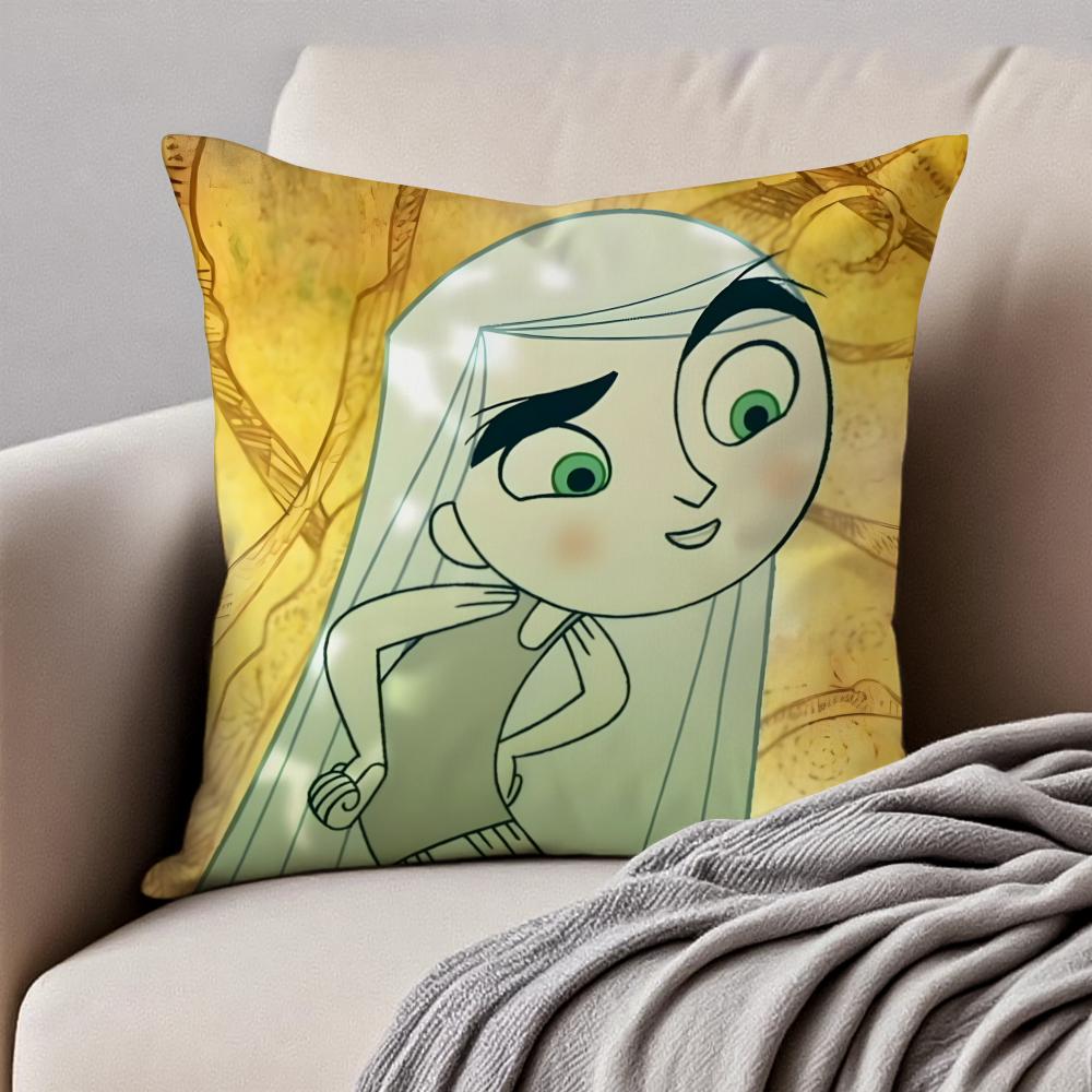 SSilent HHillS Anime Cushion Cover Pillowcase Antidustmite Invisible Zipper Short Plush Sofa Cushion