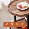 Nordic Corner Table Movable Tea Table Small Wheel Walnut Solid Wood Trolley Bedside Table Furniture Coffee Table Tray Simple