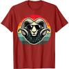 Retro Ram Head Graphic Tee Men Women Unisex Vintage Cool Animal T-Shirt