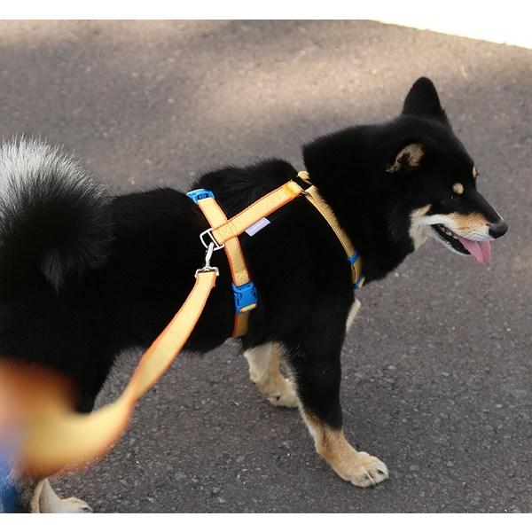 My Fluffy Dog Shock Relief H-type Harness Fit Band, Orange Yellow