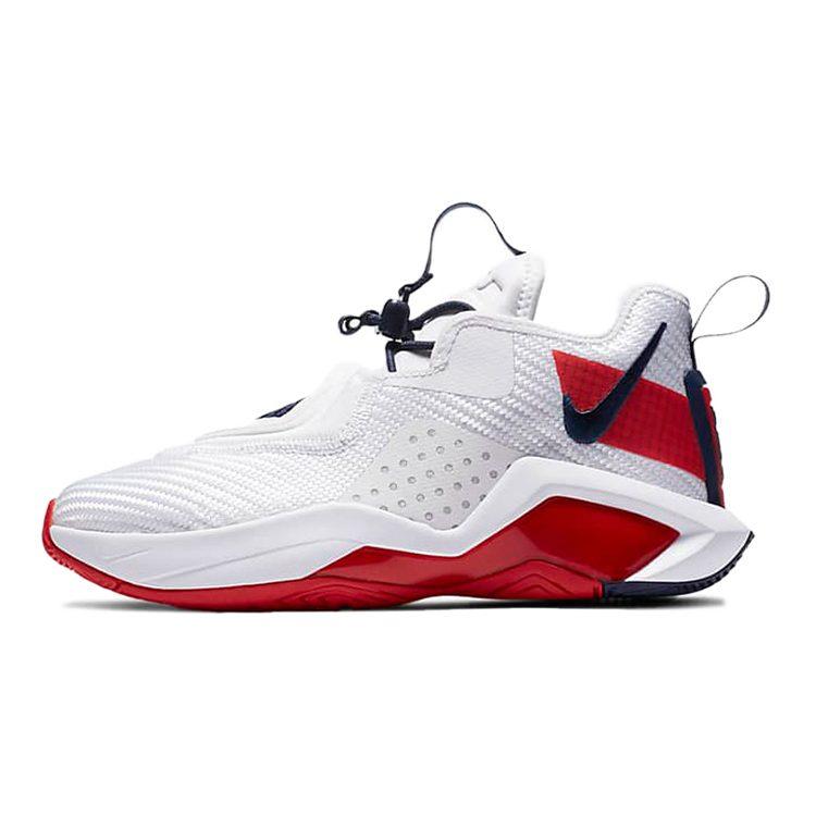 Nike LeBron Solder 14 White University Red GS CN8689-100