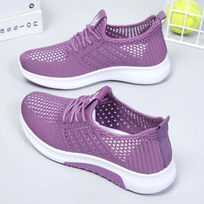 Summer Hollow Breathable Cloth Shoes with Mesh Surface, Soft Sole, Anti Slip, Versatile Casual Sports Women's Shoes