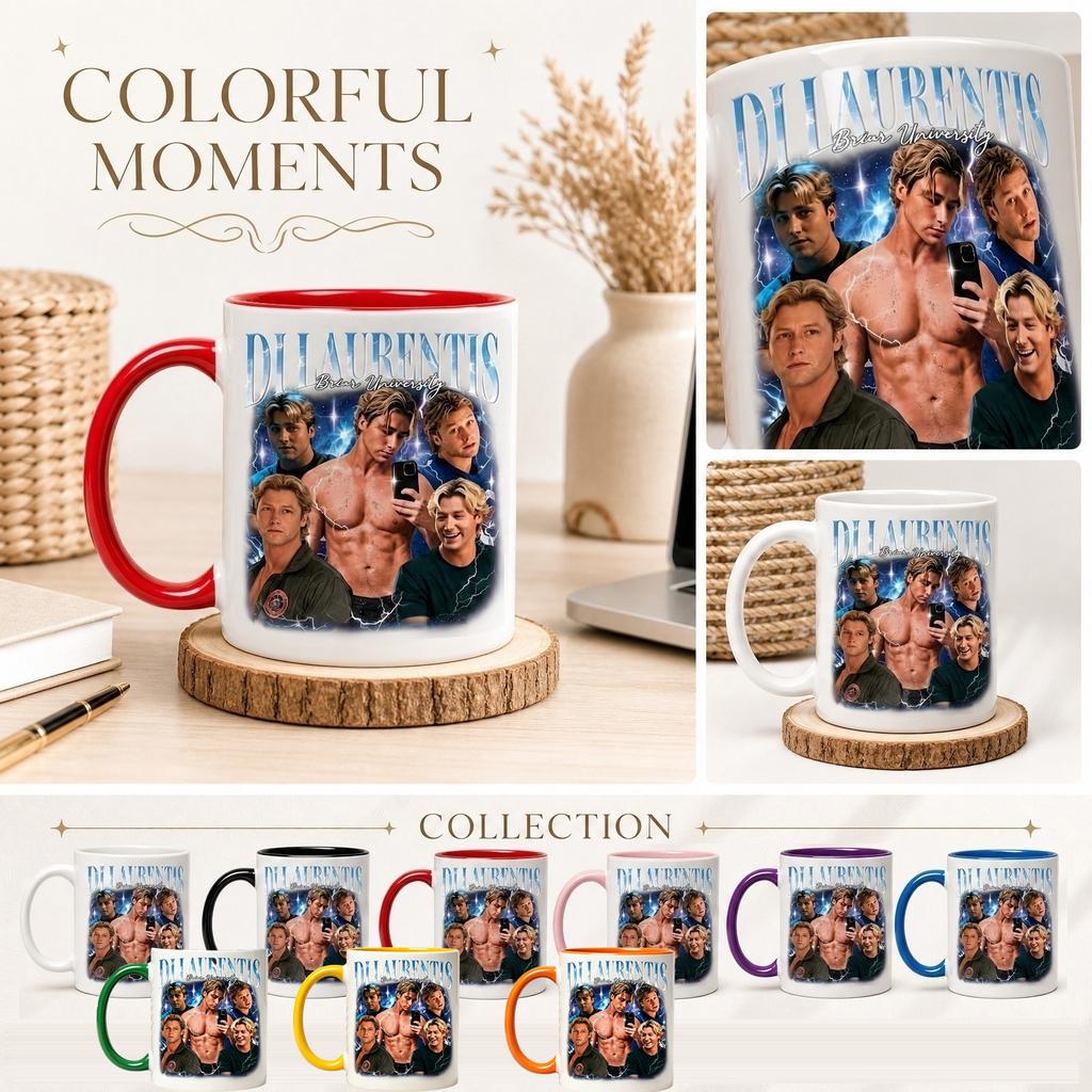 Ceramic Coffee Mug 350ml Capacity Dishwasher Safe Microwave Safe Durable Handle Printed Design Suitable for Hot and Cold Beverages