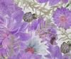 oneOone Cotton Flex Medium Purple Fabric Leaves & Lotus Floral Sewing Fabric By The Yard Printed Diy Clothing Sewing Supplies 40 Inch