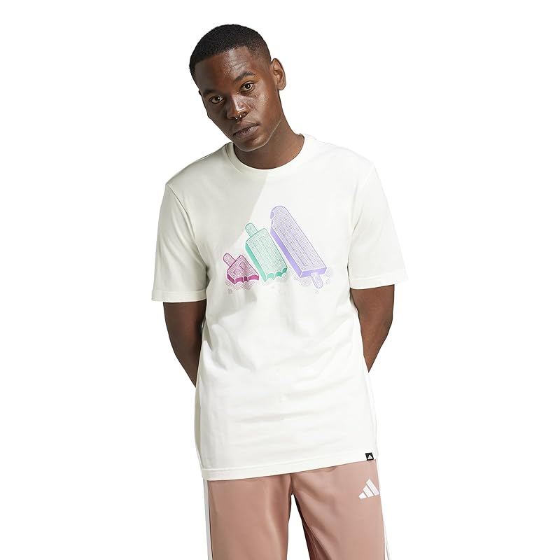 

[Adidas] short sleeve ICE graphic T-shirt KPJ93 men s off white (JJ4020) J/S