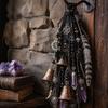 Regalo da Strega per Compleanno, Campanello da Porta da Strega Decorazione,acchiappasole Boho, Carillon a Vento Retrò, Carillon Stella Pentagramma Luna Decorazione per la Casa Ornamento da Appendere