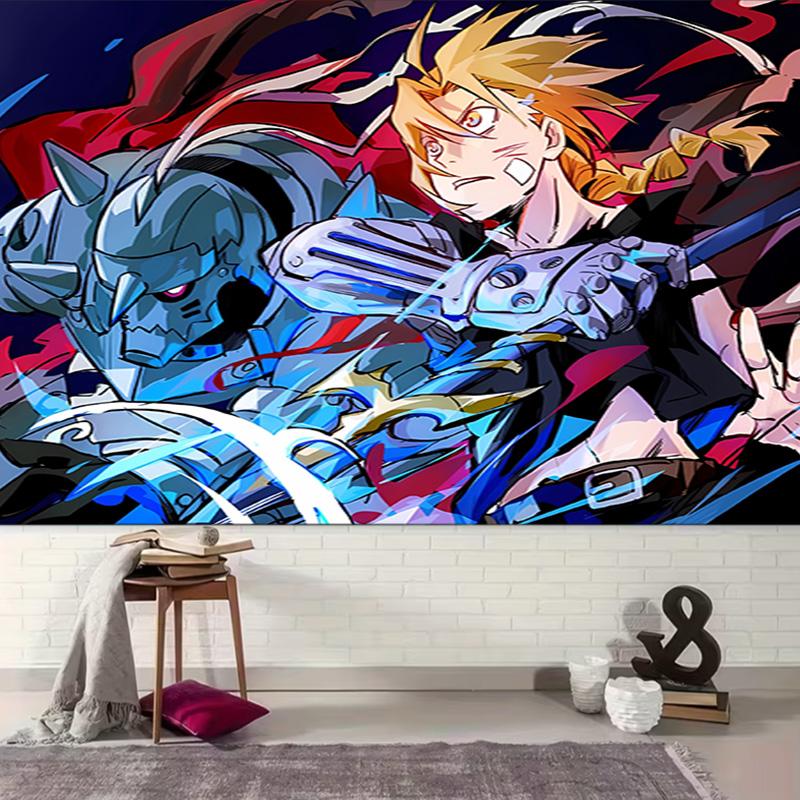 1pc Fullmetal Alchemist Tapestry, Living Room, Bedroom, Office, Party Decor, Ideal Festive Gift