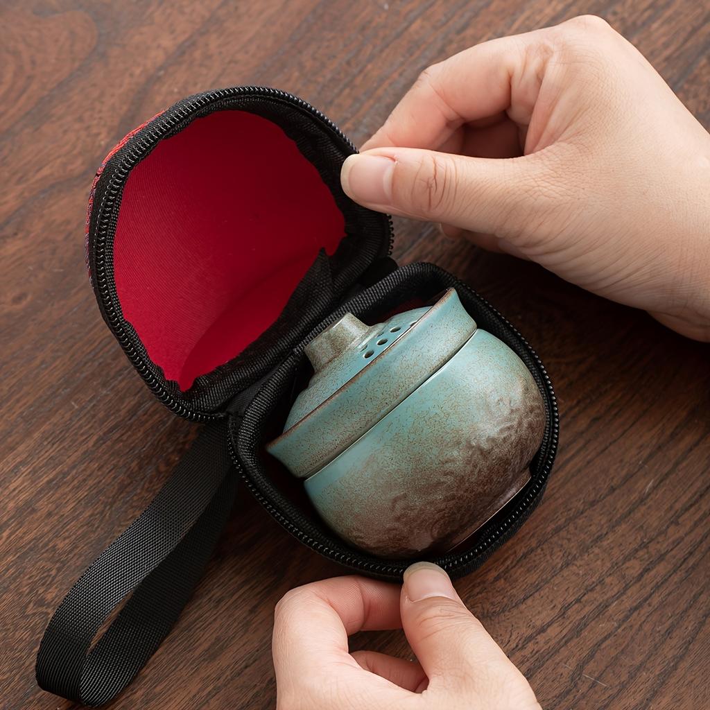 Miniature Camping Tea Set - Unbreakable Ceramic Solo Cup w/ Travel Case | Ultra-Light, Backpacking Gear, Portable Brewing Kit
