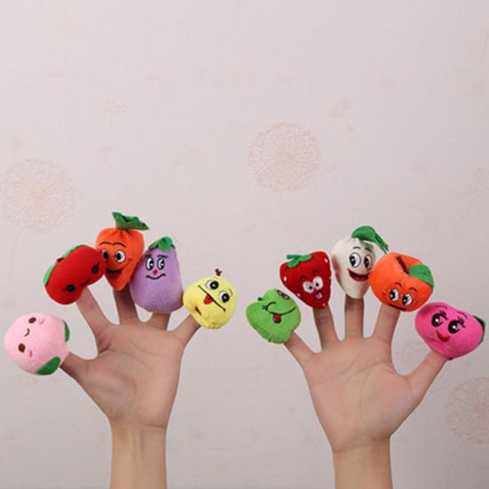 Cartoon Finger Puppet Set Plush Hand Puppets for Storytelling Early Education Soothing Doll Plush Toy Birthday Party Christmas Gifts