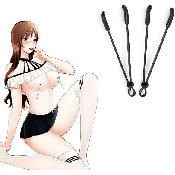 Nipple Clamp Adjustable Pressure Pearl Body Chains Necklace 316L Stainless Steel Ring Non Piercing Body Jewelry for Womens Faux Body Jewelry Girls