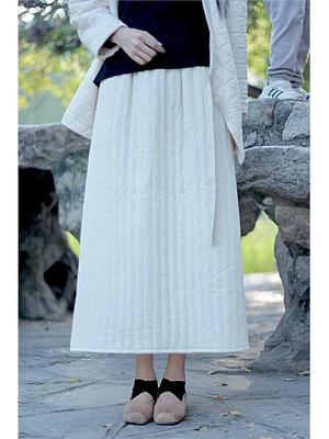 Gonne Invernali Vintage da Donna Calde in Cotone Plus Tinta Unita Vita Elastica A-Line Abbigliamento da Donna Gonne da Donna