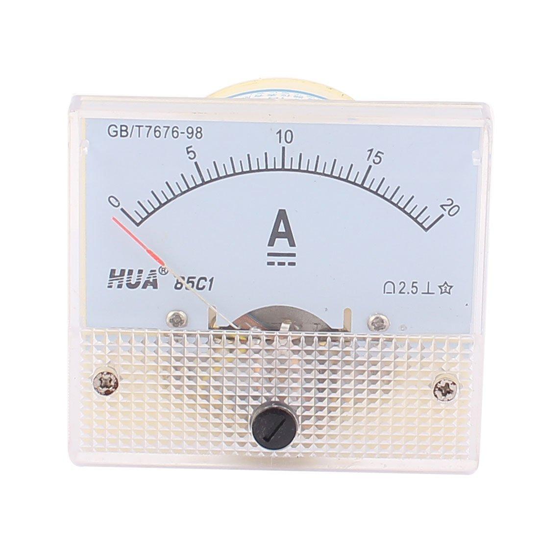 

uxcell 85C1 Analog Current Panel DC for Automotive Circuit Ampere Tester 1 Piece Meter, 0-20A, 64x43x56mm, Testing, Charging, Gauge,