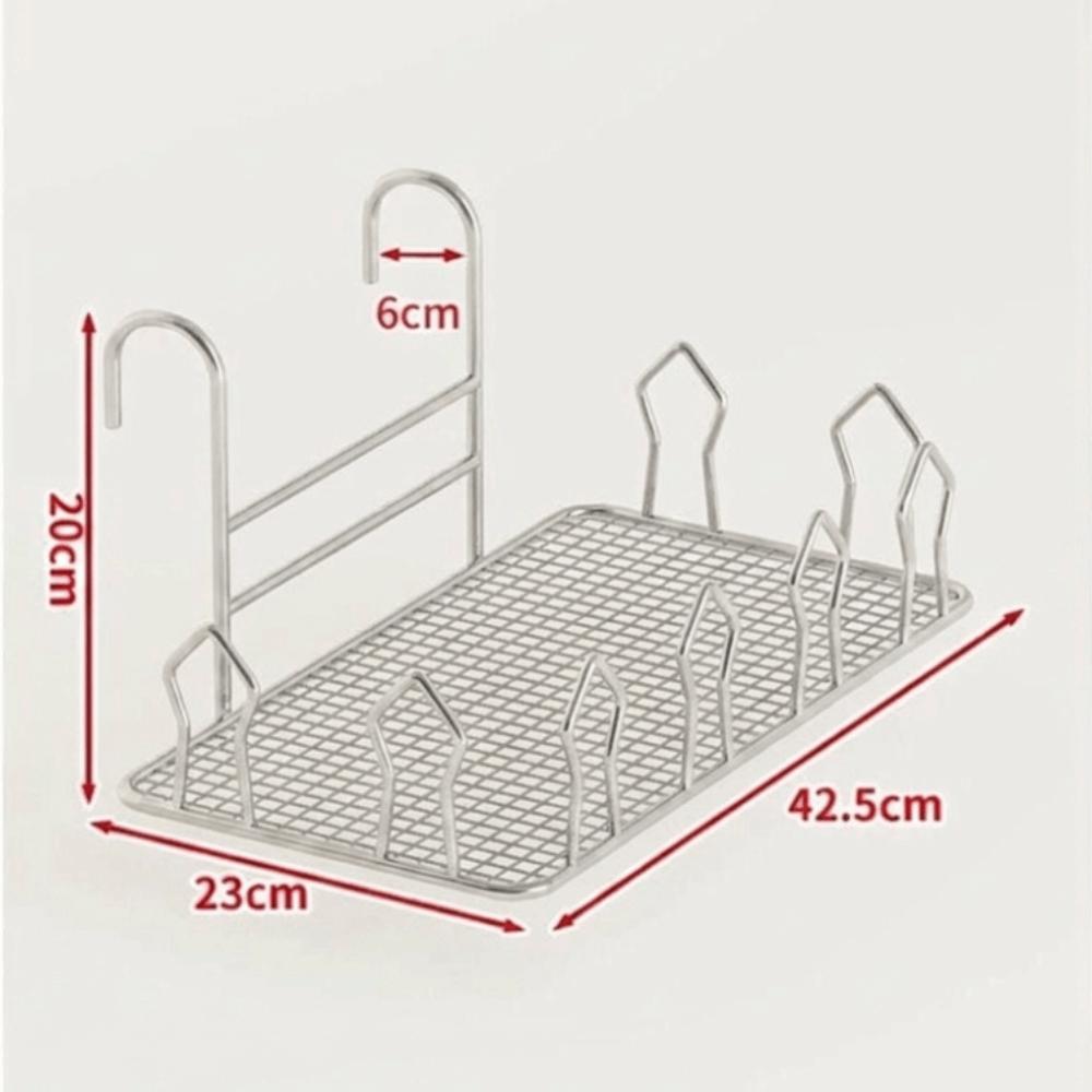 

Multi Functional Balcony Shoe Drying Rack Space Saving Hanging Drying Rack Window срібний