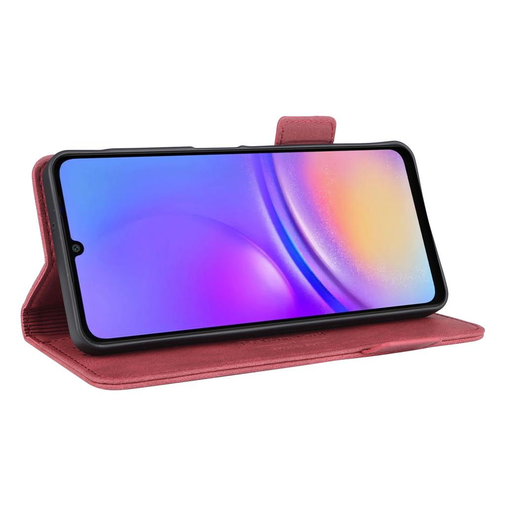 For Samsung Galaxy A06 5G Case Leather Wallet Flip Phone Cover with Hardware Decor