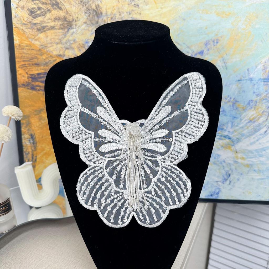 Lace Beads Butterfly Embroidery Diy Sequins Collar Flower, Decorative Sewing Clothes Hats Clothing Accessories