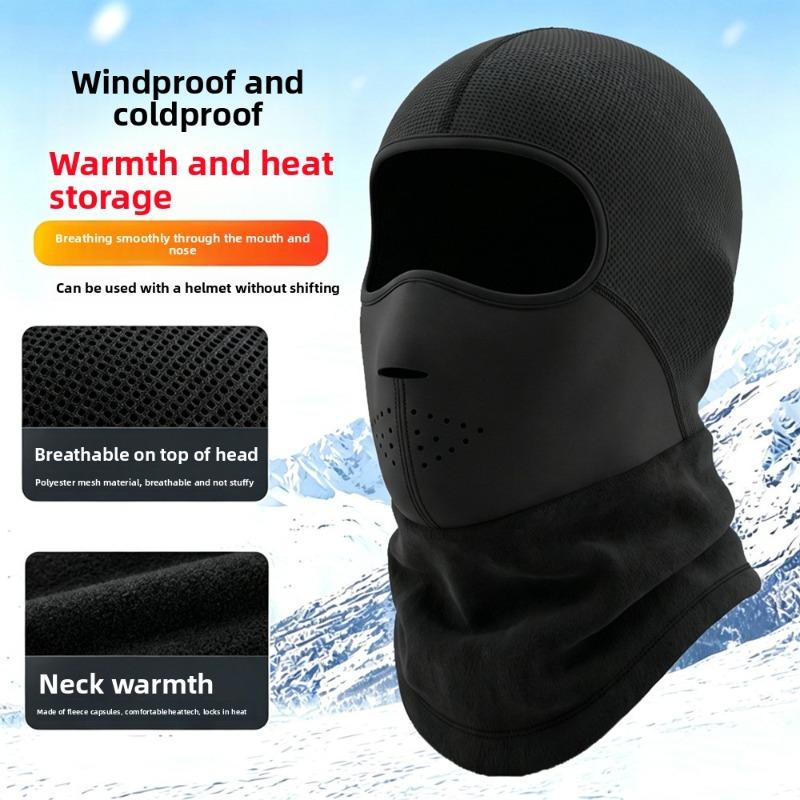 Winter and Autumn Warm Headgear, Windproof and Cold-resistant Riding Mask, Full-face Protection for Skiing and Motorcycle Riding, Helmet Liner