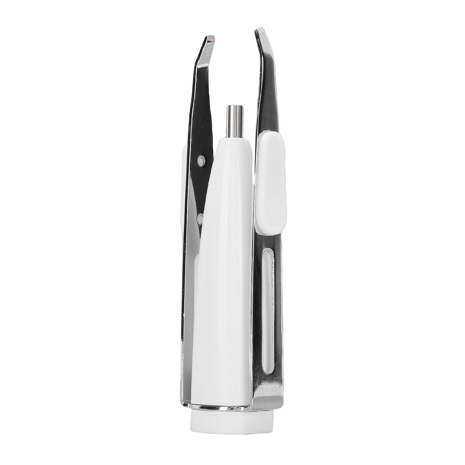 Vestidos Unisex Slanted Led Camera Tweezers For Eyebrows Hair Removal With 10X Magnification Portable Hair Plucking Tweezers