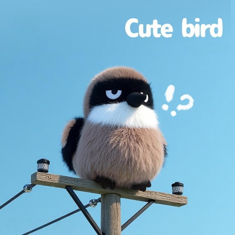 11cm Cartoon Lustige Vogelserie Plüschtiere Weich Niedlich Dschungel Braunrückiger Würger Kuscheltiere Perfekte Geburtstagsgeschenke für Kinder