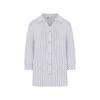 CROCODILE LADIES Striped Sleeve Tuck Button Loop Bl_Clembl105