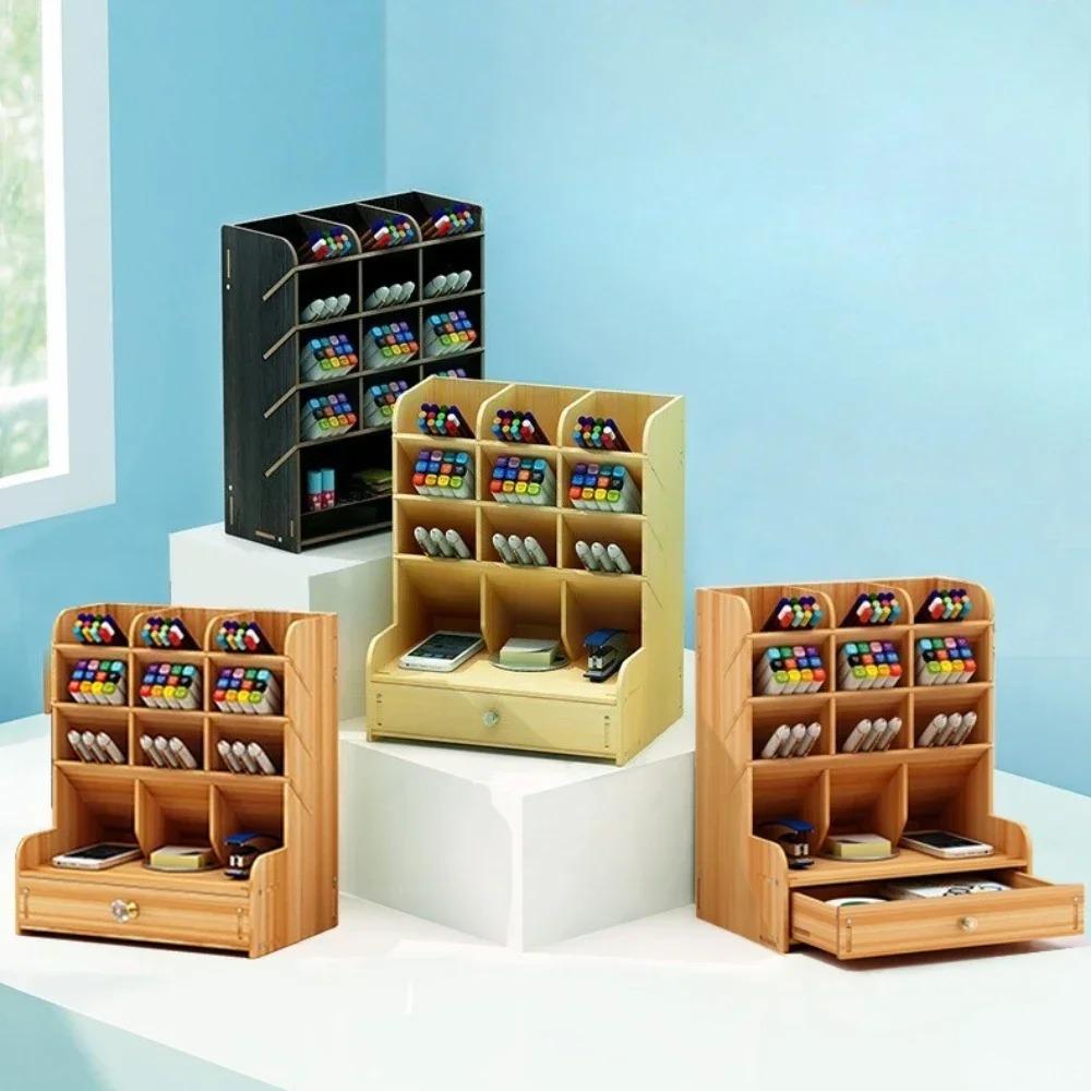 Multi-Functional Pen Holder Small-scale Desktop Household Multi Grid Design Environmentally Friendly and Practical Storage Box