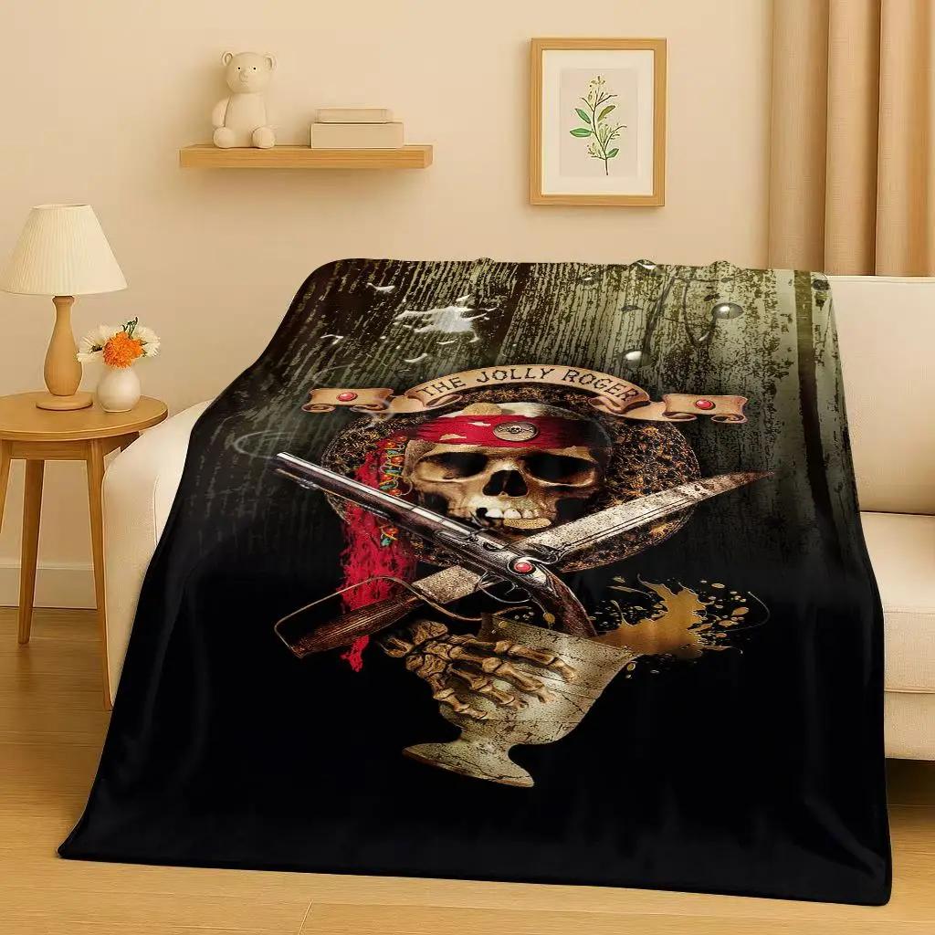 3D  Flaneldecke mit Jack Sparrow (Johnny Depp) aus Fluch der Karibik, Weiche Plüschdecke für Zuhause, Schlafzimmer, Bett, Sofa 75x90cm