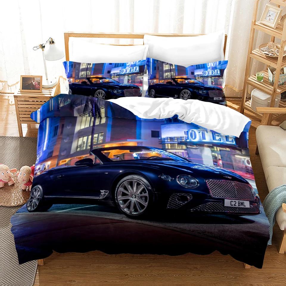 Sports Car Luxury Bedding Set Down Duvet Bedroom Bed Cover Single and Double King Size Quilt Cover Home Textiles 2/3pcs