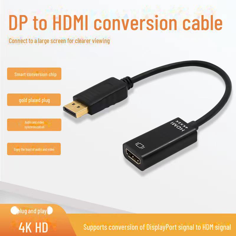 DP to HDMI HD Converter for Desktop, Laptop, Graphics Card, TV, and Projector