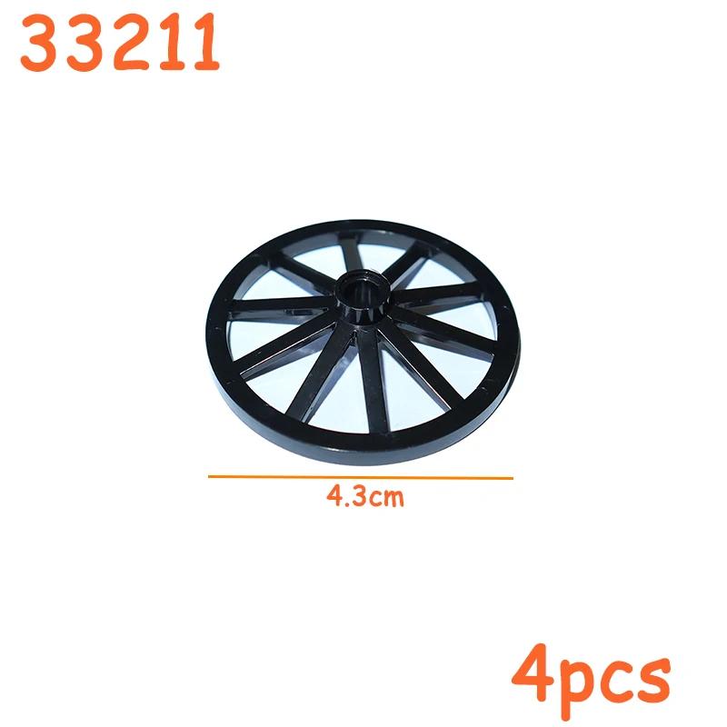 Non-Toxic Tire Wheel Cross Hole Car Truck Wheels Hub Hard Plastic Technical Bricks Moc Motorcycle Tyre & Rim Construction Building Blocks