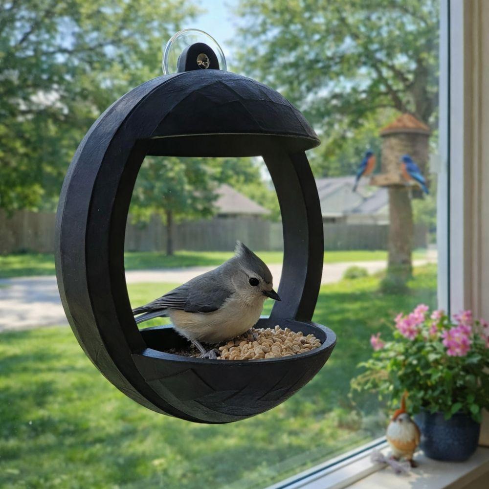 Open Tray Bird Feeder House Suction Cup Birding Box Window Bird Feeder  Home Aviary