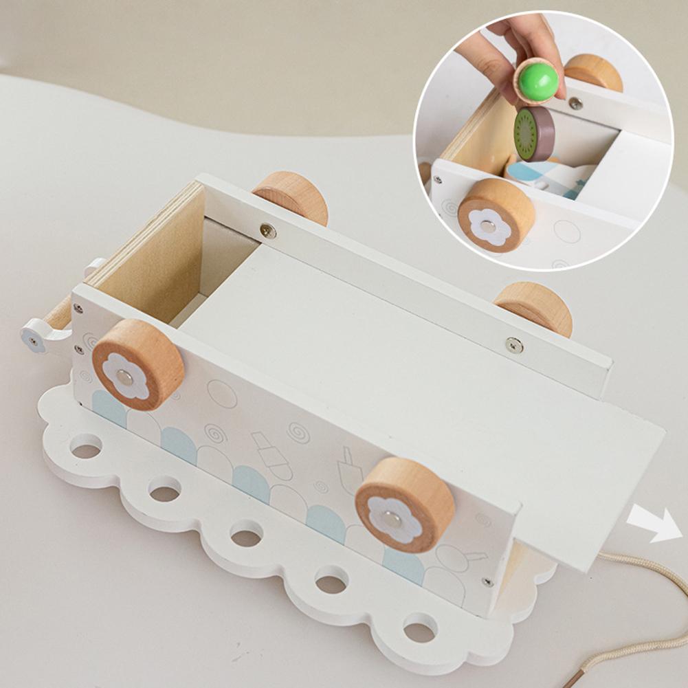 Wooden Ice Cream Cart Toy Ice Cream Truck Playset Pretend Play Kitchen Food Toy Early Education Learning Toys Gifts For Kids