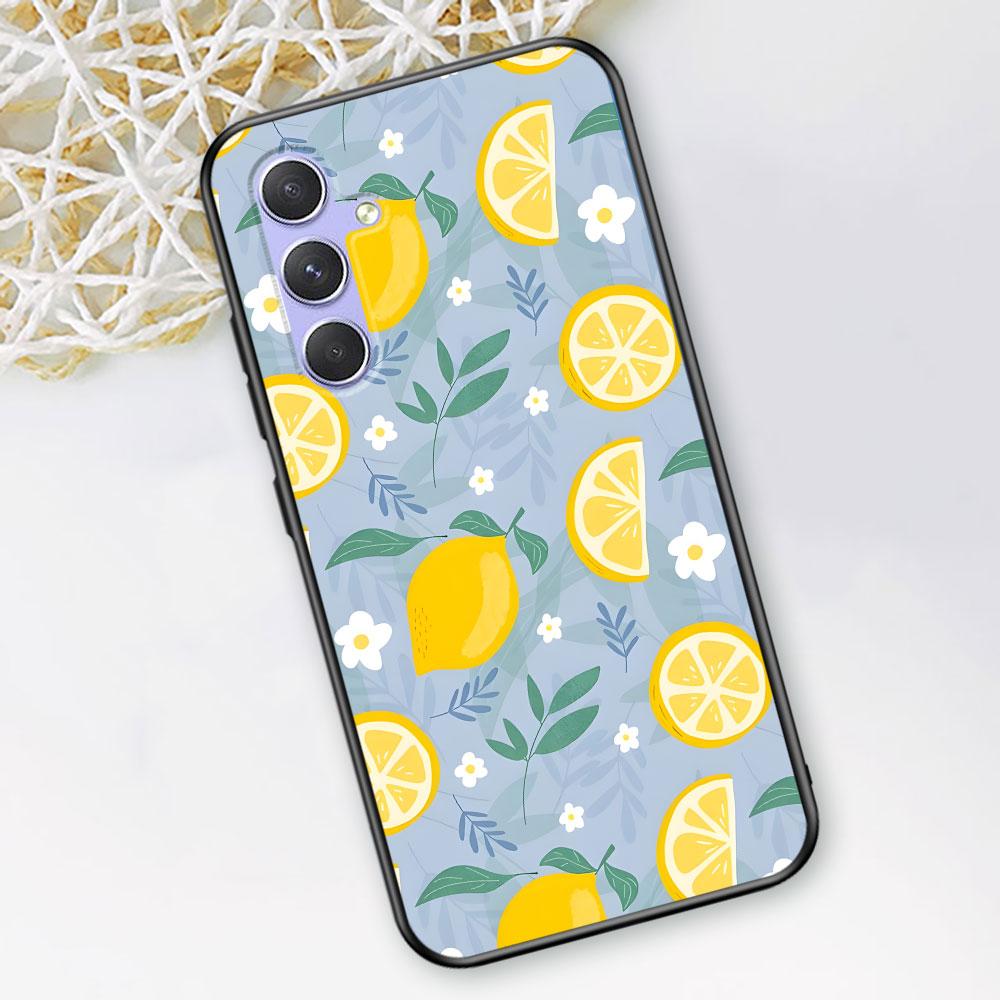 Summer Fruits Lemon Case for Samsung Galaxy A51 A53 A54 A31 A52 A12 A13 A21s A22 A32 A11 A22 A33 A41 A52s A73 TPU Phone Cover