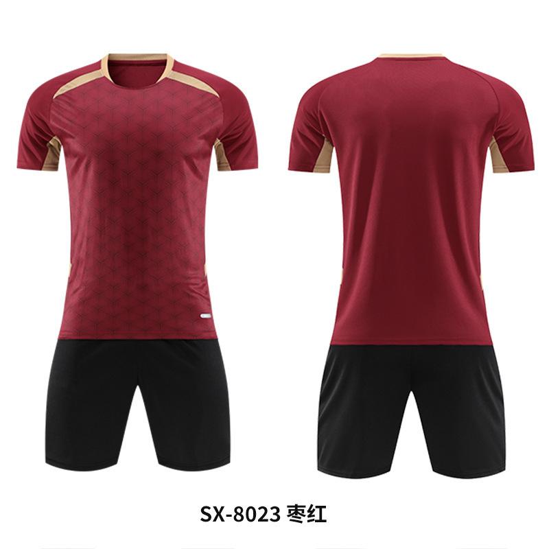 New Football Jersey Set Men's Gradual Change of Color Jersey Sweat-absorbing Breathable Training Game Jersey Printing Men's and Women's Jerseys