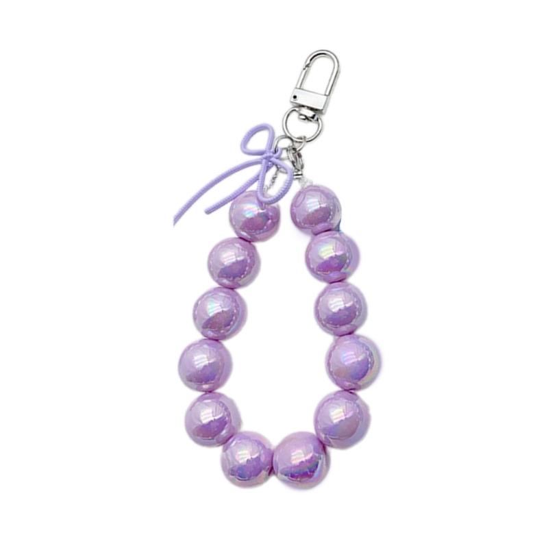 

Handmade UV Beaded Keychain with Bowknot Phone Charm Keyring Bag Pendant Perfect for Phones and Handbag Purses Wallet 1 фиолетовый
